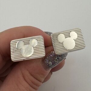 Tiffany and Co x Disney Vintage Sterling Silver Mickey Mouse Cufflinks